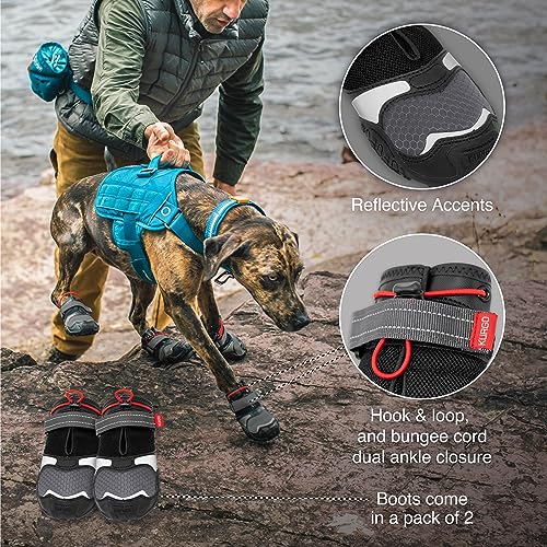 Kurgo Blaze Cross Dog Shoes, Winter Boots for Dogs All Season Paw Protectors, For Hot Pavement and Snow, Water Resistant - Image 3