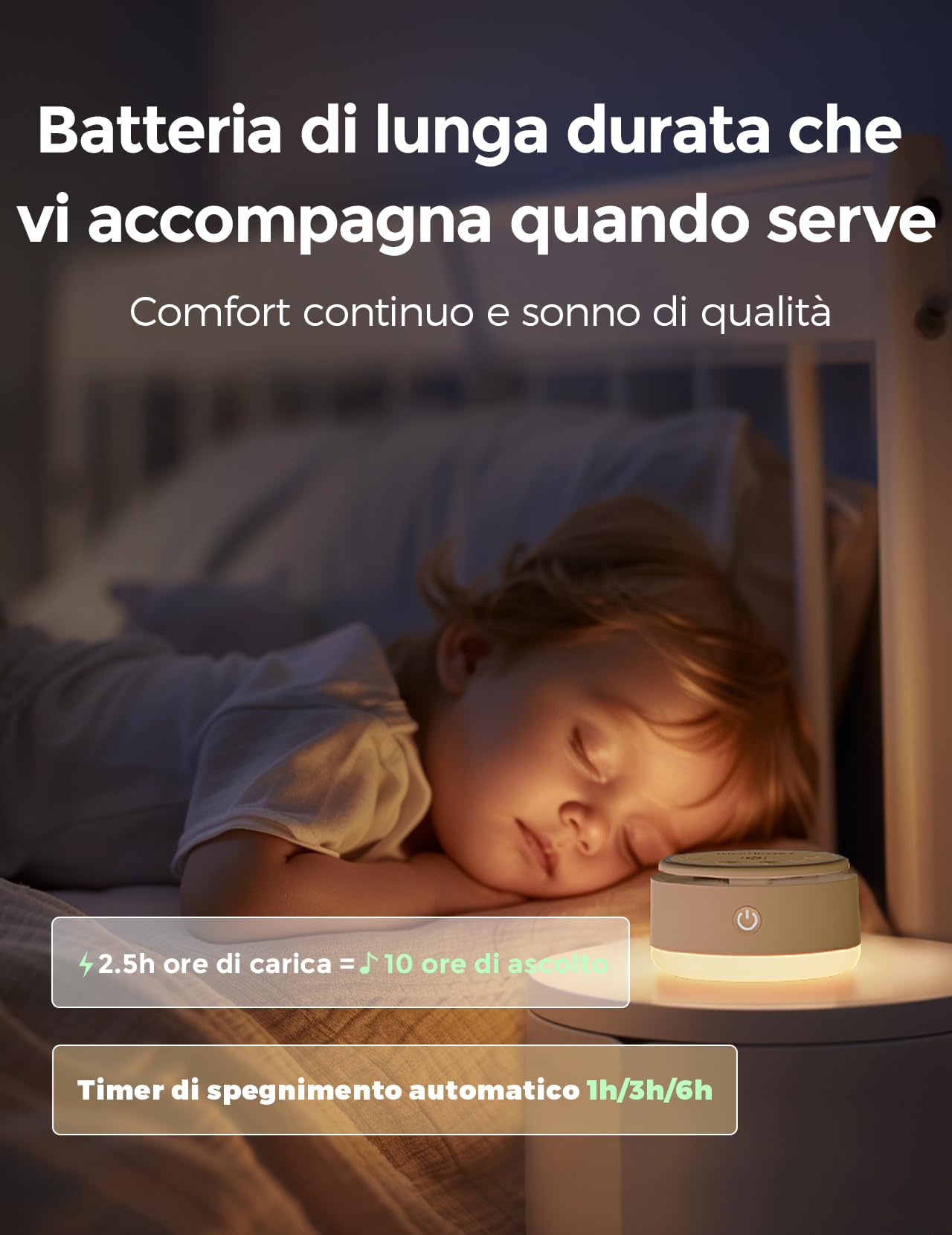 Momcozy Macchina per il rumore per bambini – 20 suoni calmanti e luce tattile, portatile rumore bianco per bambini e adulti, timer per addormentarsi e promemoria | Compagno di viaggio ideale (giallo)