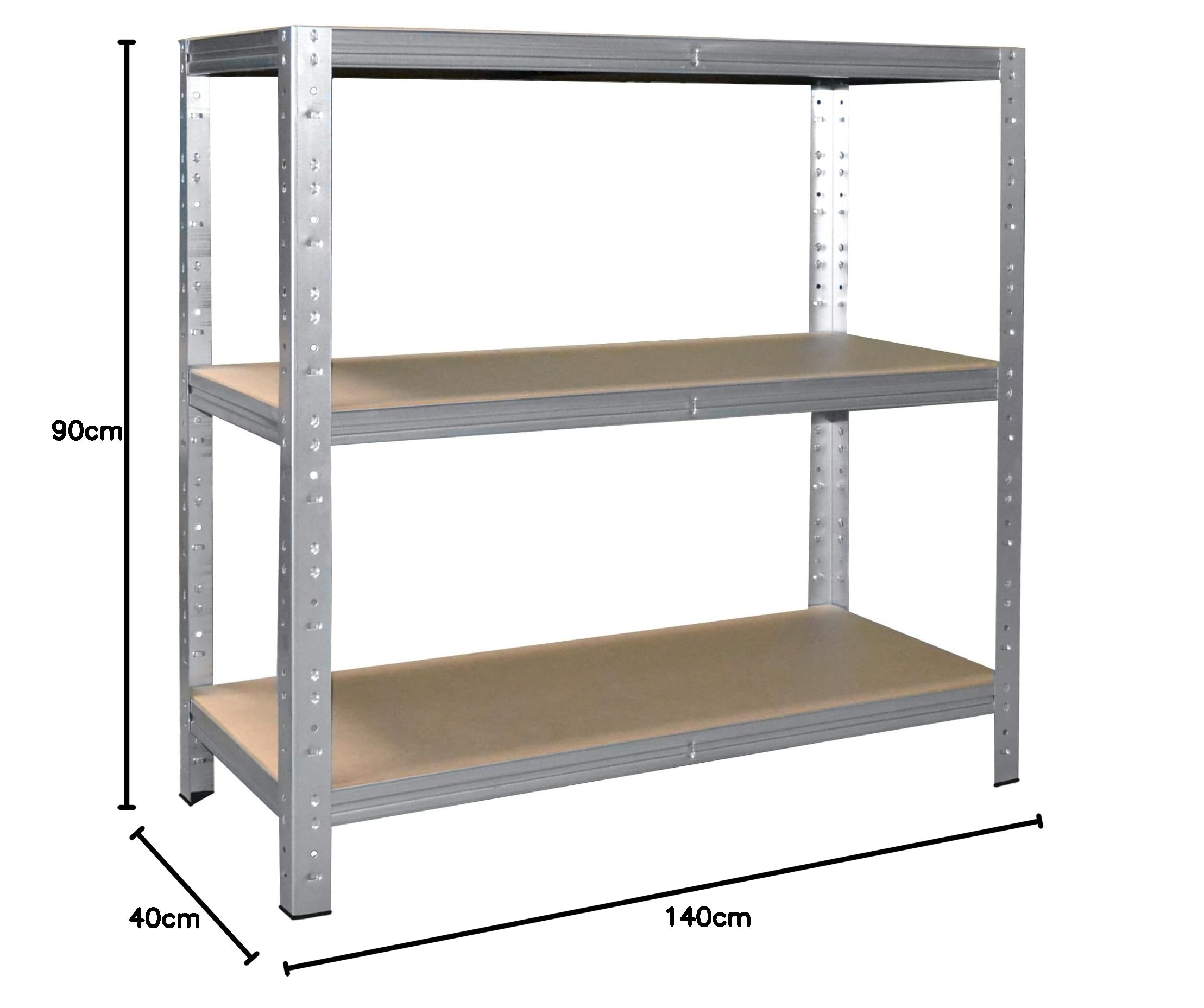 Shelf Creations Basic Schwerlastregal 230x120x60cm Verzinkt 6 Böden - Regal Kellerregal Metallregal Smartes Steckregal Lagerregal Werkstattregal Archivregal Industrieregal Haushaltsregal Ordnerregal
