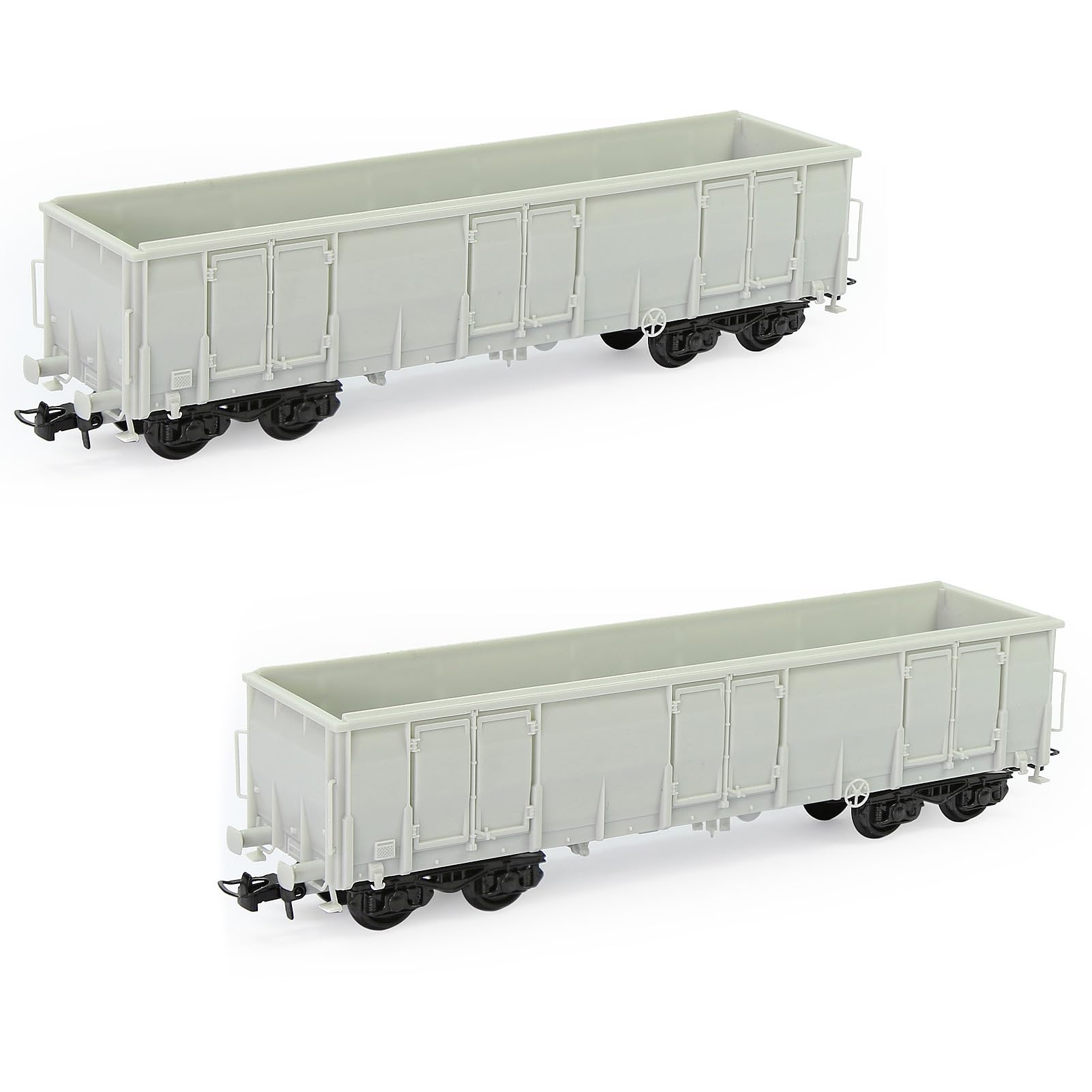 C8742JJ 2pcs HO Scale 1:87 Blank Unassembled Gondola Car Model Railway DIY Wagon