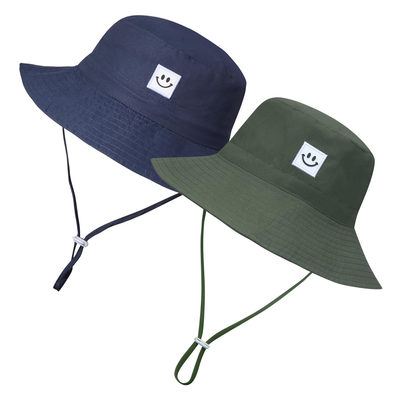 MaxNova Baby Sun Hat Smile Face UPF 50+ Toddler Bucket Hat for Boys Girls 0-7 Years