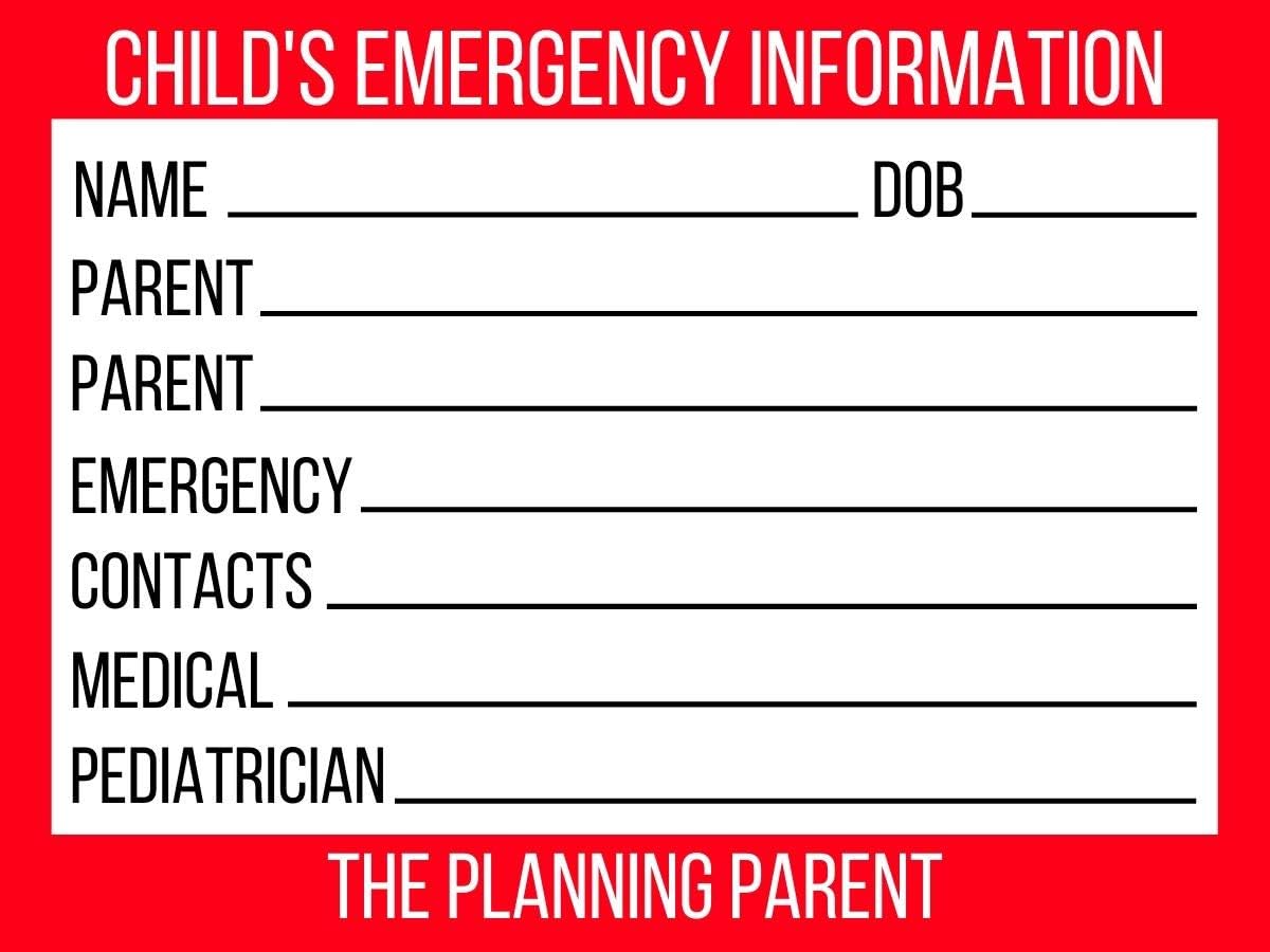 Amazon.com: Emergency Identification Car Seat Stickers (2 Stickers ...