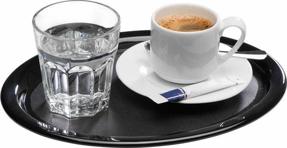 APS 84251 Coffee House Tray Made of Melamine, 27 x 20 x 1.5 cm, Black, 15 centimeters - Image 2