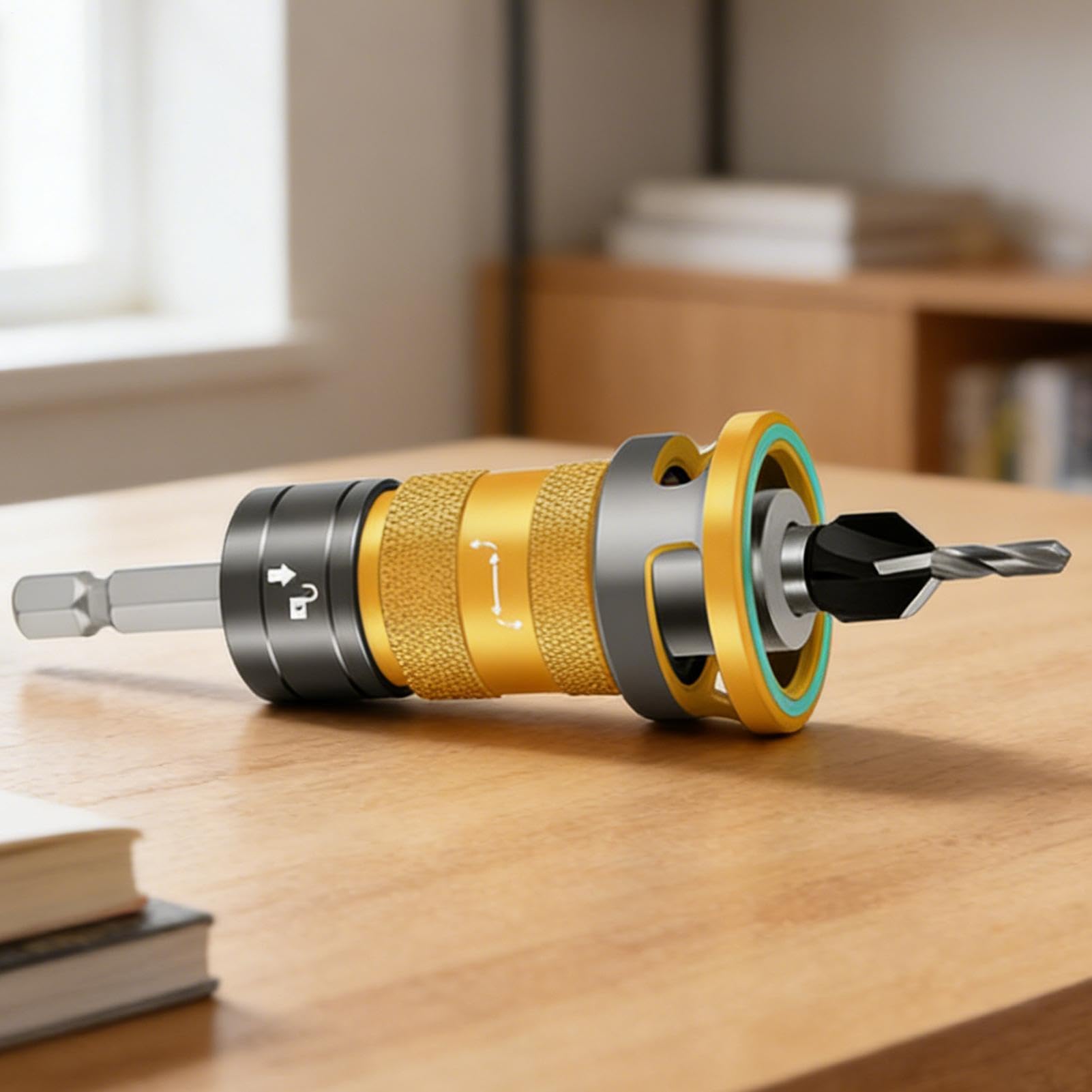 Set completo di punte a svaso per legno 7 Pezzi Con Arresto Di Profondità | Kit di a Portatile e Utensili Manuali per il Legno, MDF, Compensato, Allumi