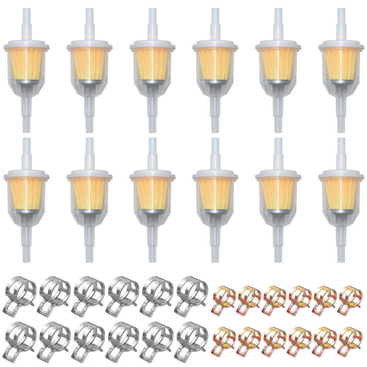 Olio Motore Filtro Benzina Per Moto - Kit Con Tubo Flessibile E Clip, Per Minimoto 49cc-160cc Kit Filtro In Linea - Foto 6