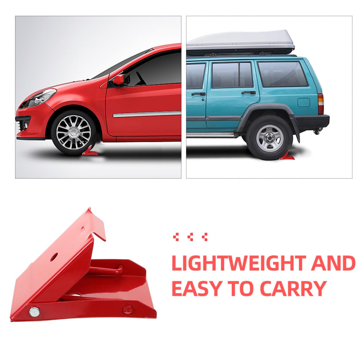 Luxshiny 2stücke Unterlegkeile Für Auto Kfz Pkw Lkw Anhänger Und Wohnmobile Radstabilisatoren Anti-skid-blöcke Zur Präzisen Reifenpositionierung Und Parksicherung