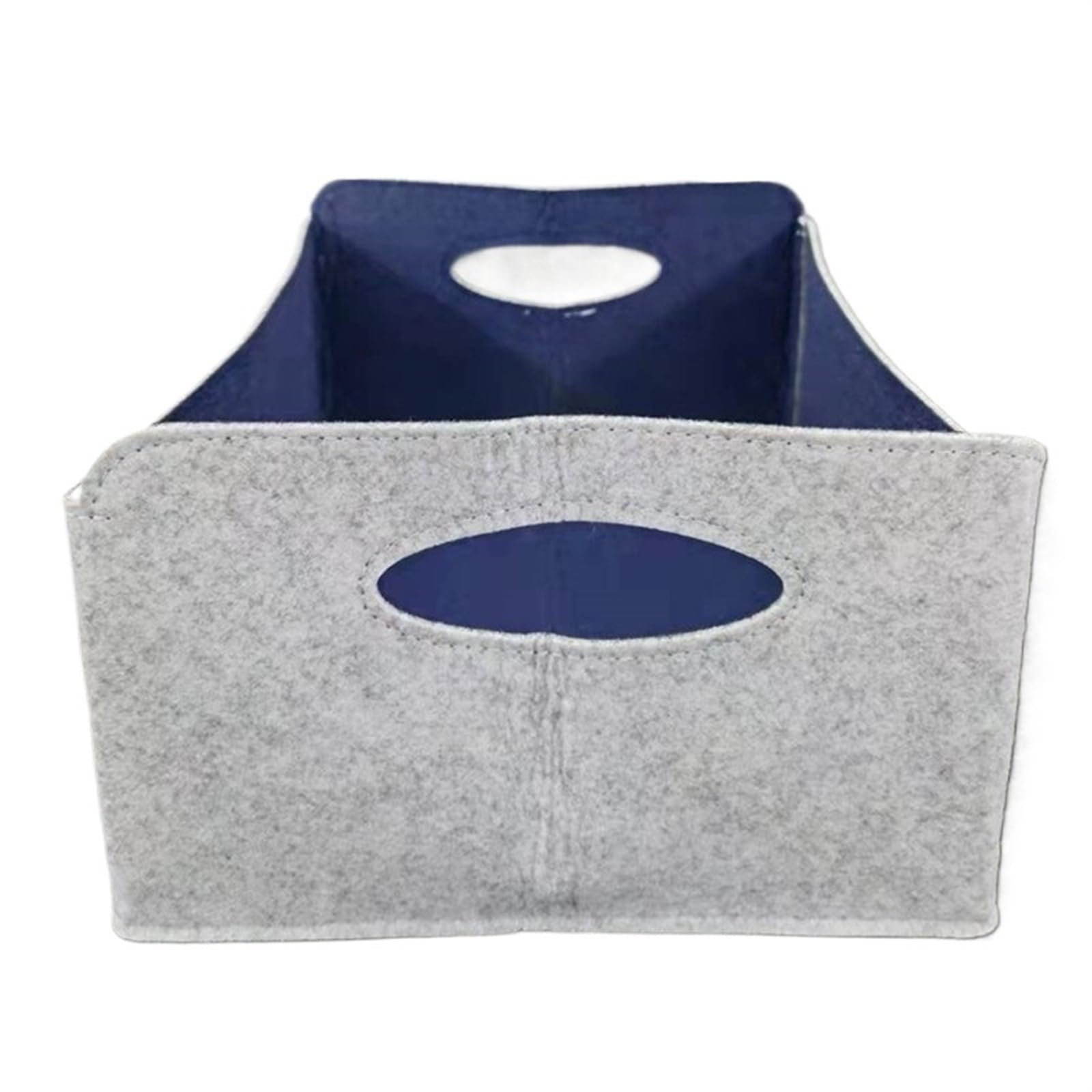 SNGUOQ 3/6pcs Storage Basket Felt Foldable Drawer Organizer Bin Cube Shelf Small Box For Closet Organizing For Clothing Storage,Organization(Blue-A,6pcs)