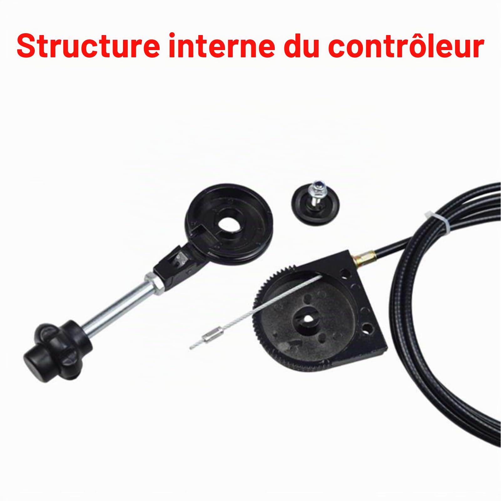 3,5 Mètres Câble de Commande D'accélérateur Kit de Commande Manuelle D'excavatrice en Acier Inoxydable PU pour le Camion Malaxeur