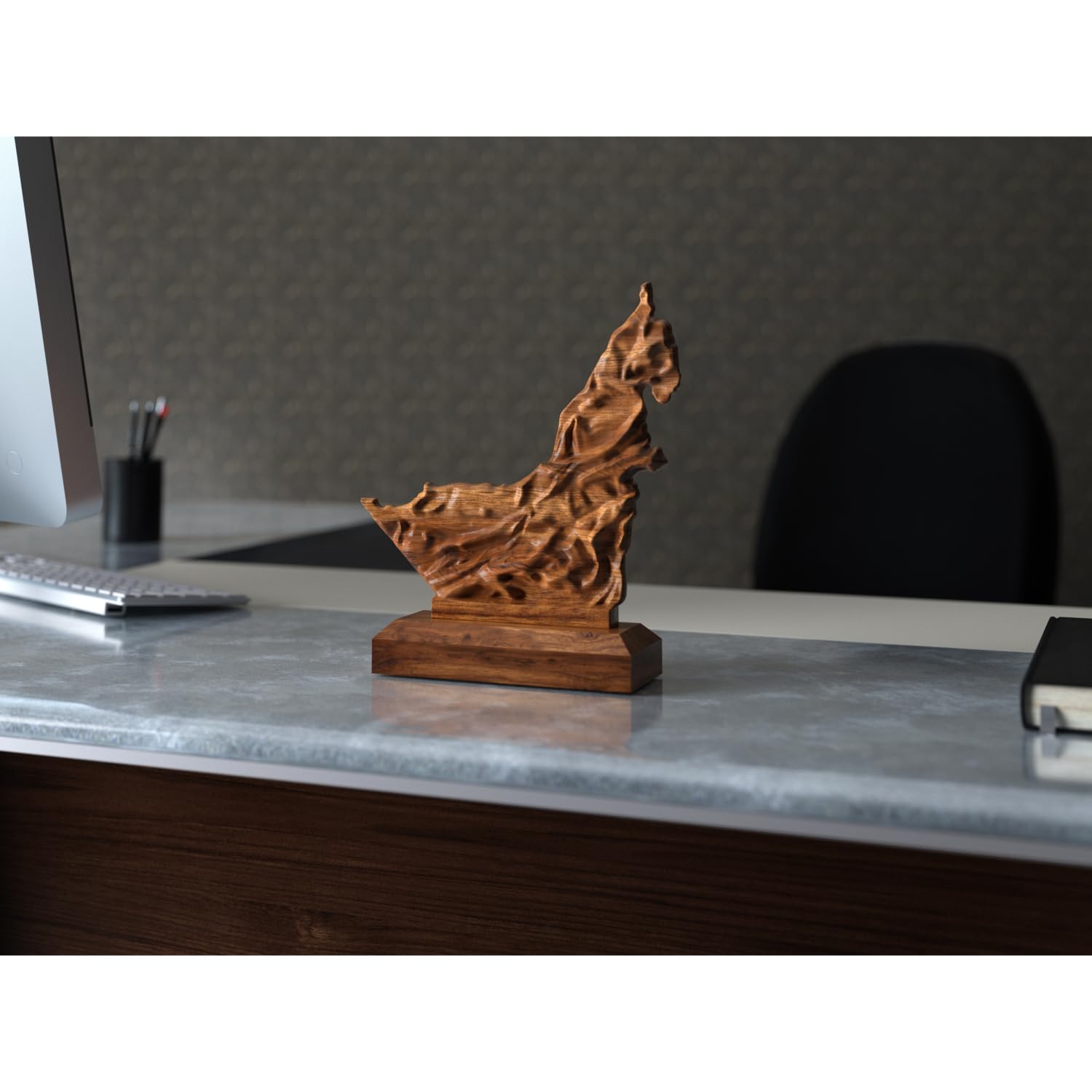 HilalFul Home Decoration UAE Wooden Map Table Décor: A Unique Tribute to the Emirates | For Bedroom, Living Room, Offices | Gift for Wedding, Anniversary, Farewell