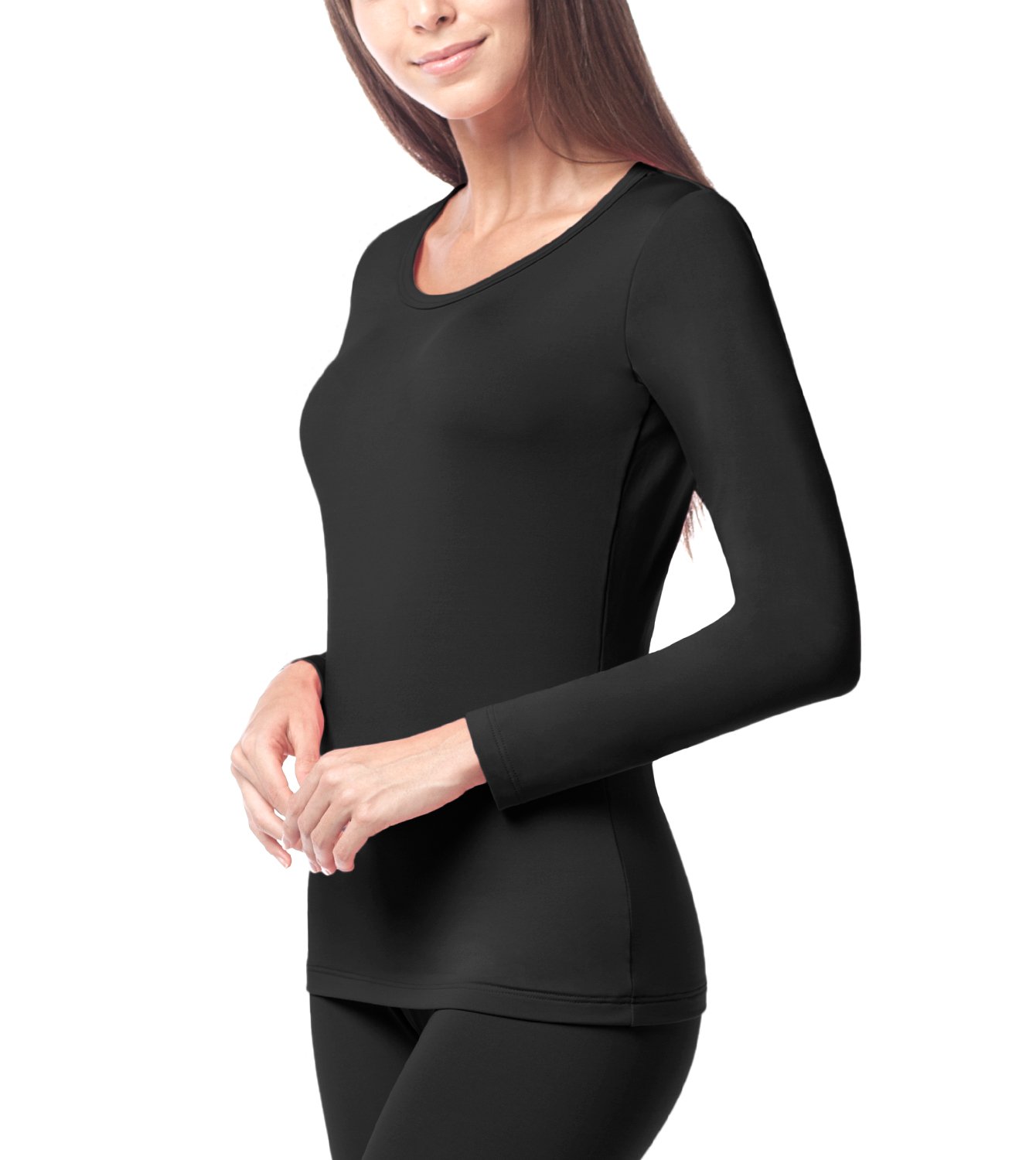 LAPASA Pacco da 2 o 1 Maglia Termica Donna Manica Lunga Fodera in Micro Pile - Pigiama Abbigliamento Intimo Canottiera Calda Elegante Elastica Traspirante Sportiva L15/L39/L42