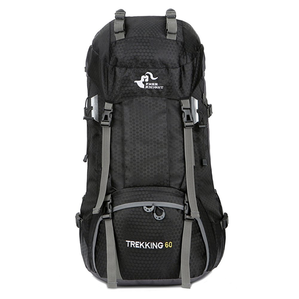 60 l wodoodporny plecak wspinaczkowy plecak plecak torba na ramię z osłoną przeciwdeszczową na piesze wędrówki kemping piknik wędkarstwo trekking podróż alpinizm (czarny)