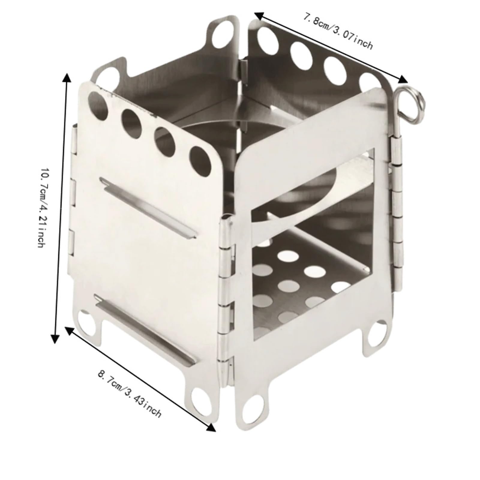 Braciere Da Campeggio Fornello Da Campeggio Leggero In Acciaio Inossidabile | Fori di ventilazione Pitz pieghevole portatile compatto che brucia staccabile