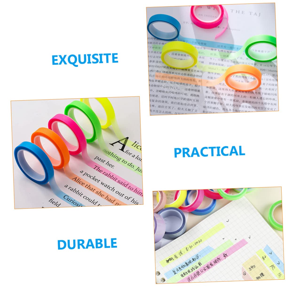 VILLCASE 100rollen Selbstklebende Index-tabs Transparente Lesezeichen Für Schule Und Büro Wasserdichte Sticky Flags Fünf Farben Und Praktische Notizen Für Schüler Und Lehrer