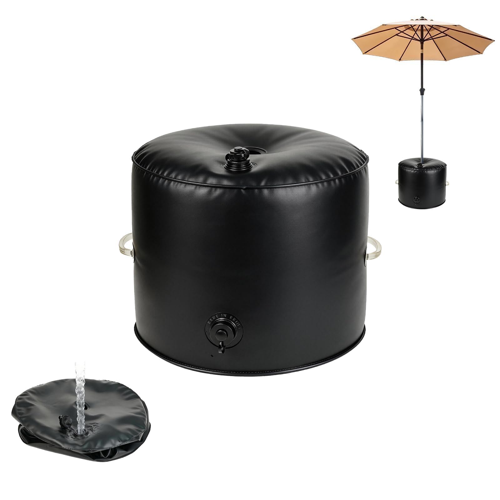 View 1 of 110 LBS Patio Umbrella Base Weight Bag, Heavy Duty Water Filled Umbrella Weights, Weatherproof Foldable Base Weight for Outdoor Market Umbrella, Cantilever & Offset Bases, Fits 1.5" Pole