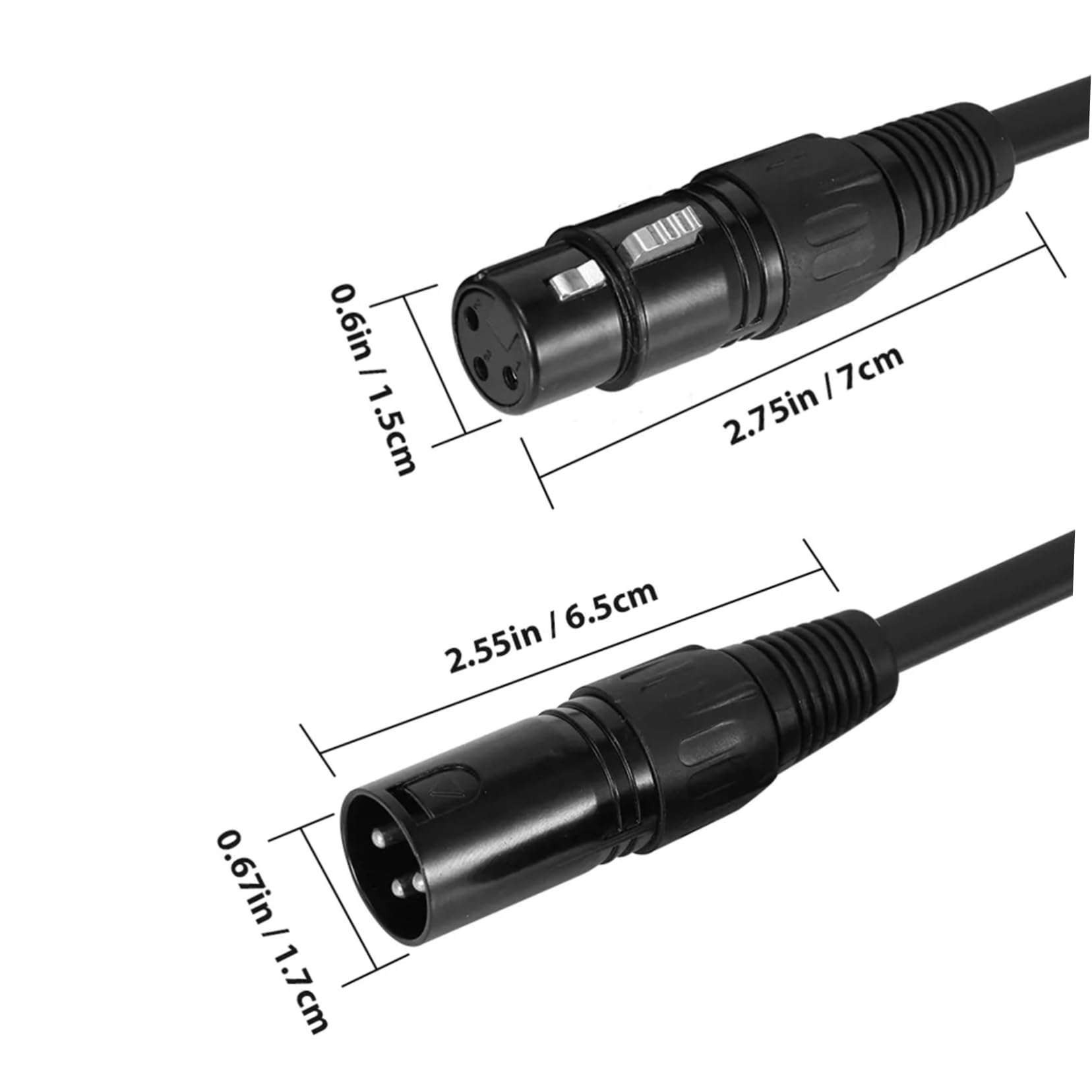 Kisangel 8pezzi Cavo Dmx Pin Per Faretti Per Illuminazione Da Palco Per Luci Mobili Per Microfono Audio Professionali