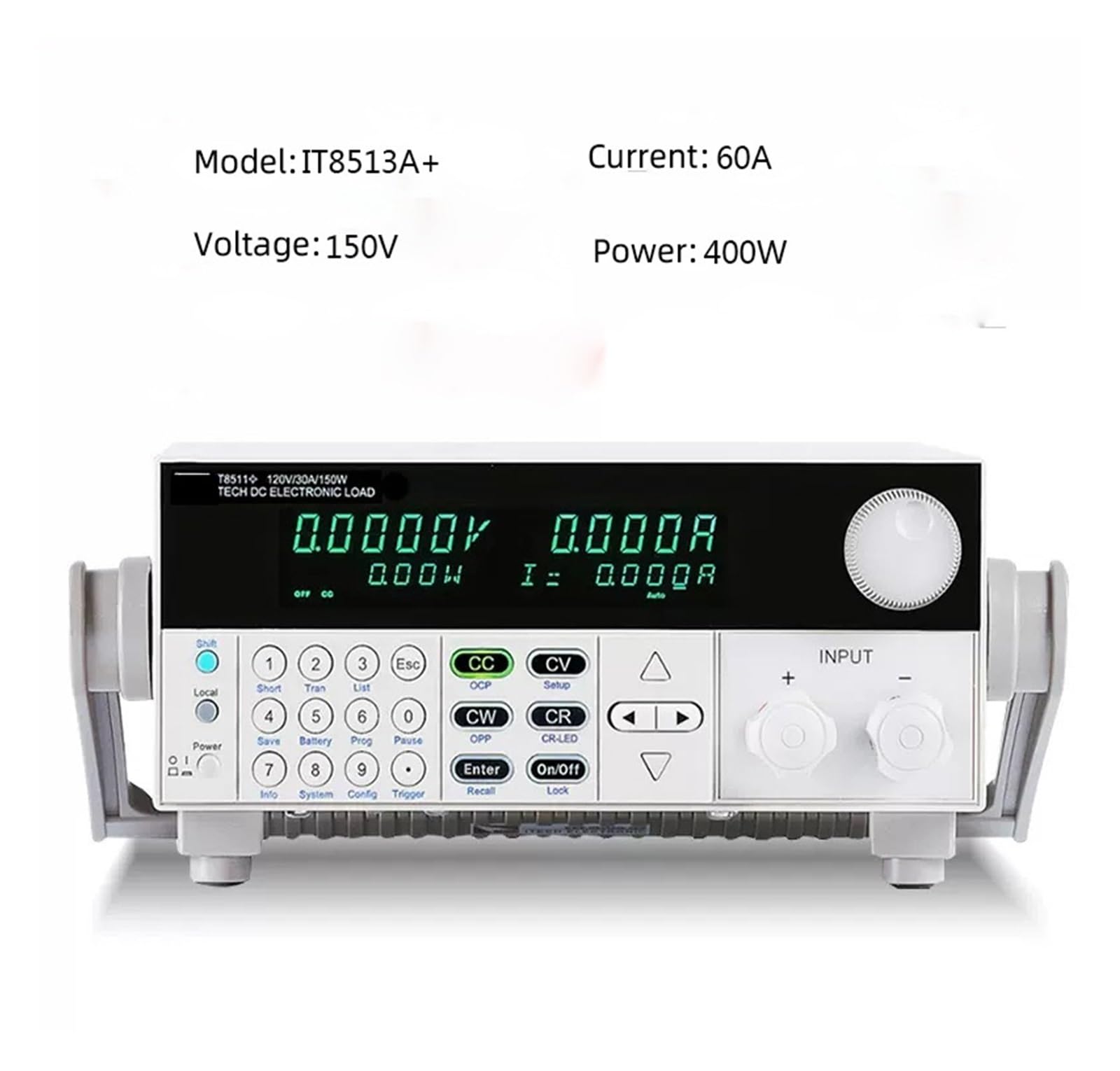Probador de Carga electrónico de CC programable de Alta precisión Probador de Carga de Resistencia Interna de Capacidad de batería | IT8513A
