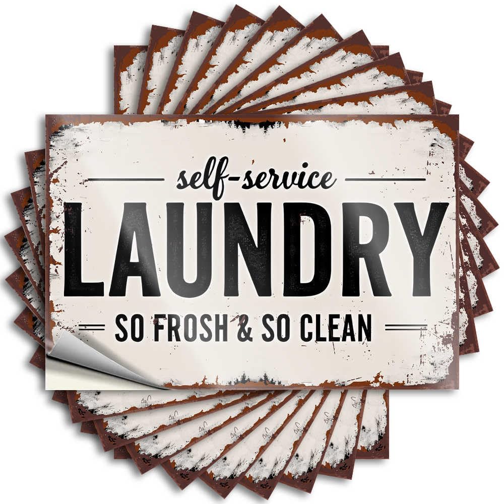 Reading, Decal Cover Self-Service Laundry: Fresh and Clean | Adulting Beer(12X18CM)