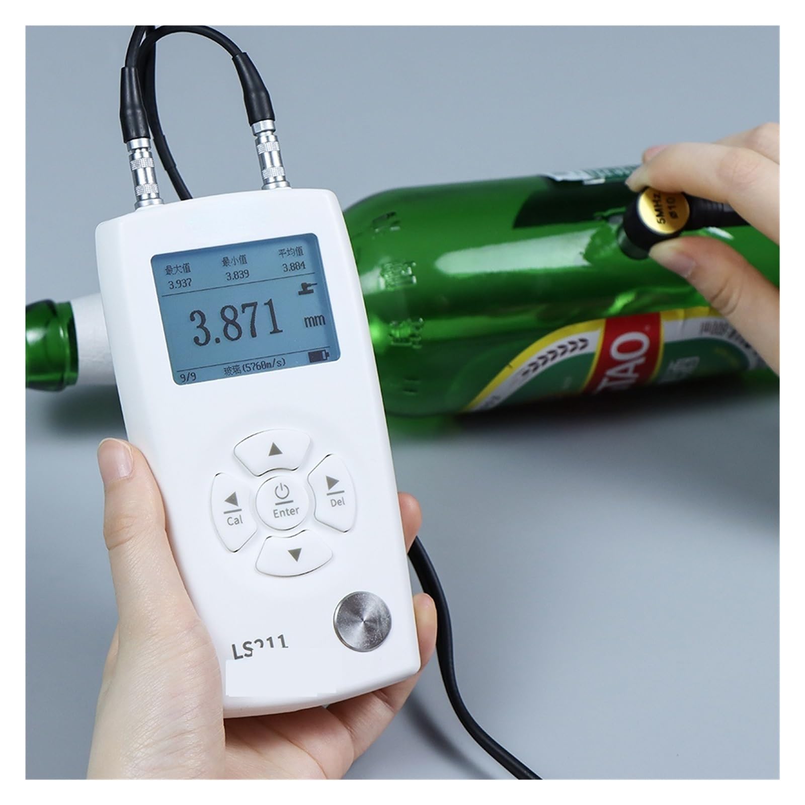 Medidor de espesor de revestimiento digital, Medidor de espesor de recubrimiento ultrasónico de 0.001 mm for ultrasonido de automóvil LS211 for cerámica de vidrio de plástico de metal para pintura de