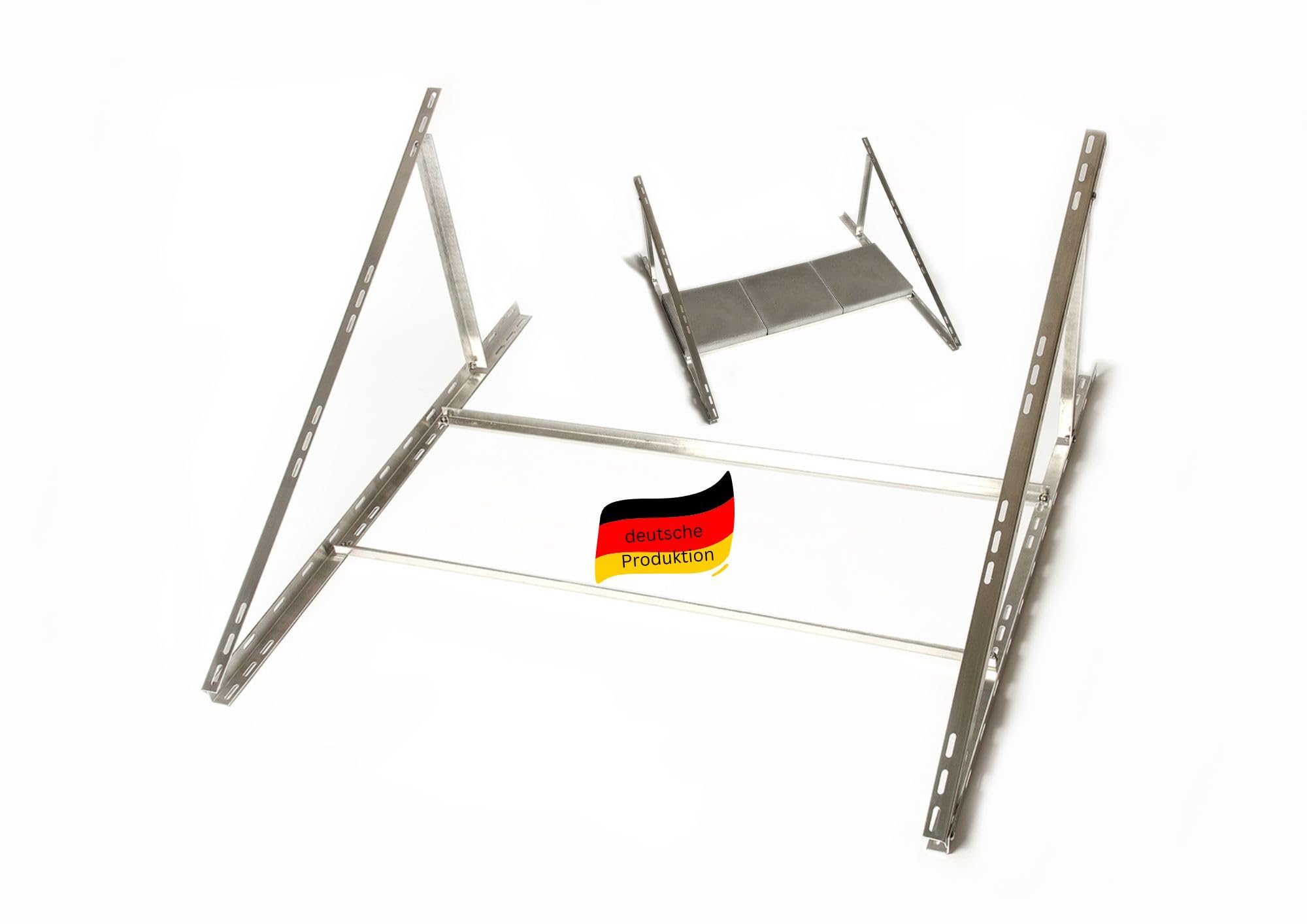 Schneck Halterung Balkonkraftwerk Solarmodul Solarpanel 118cm mit Beschwerungstraversen 0% MwSt. 1Set