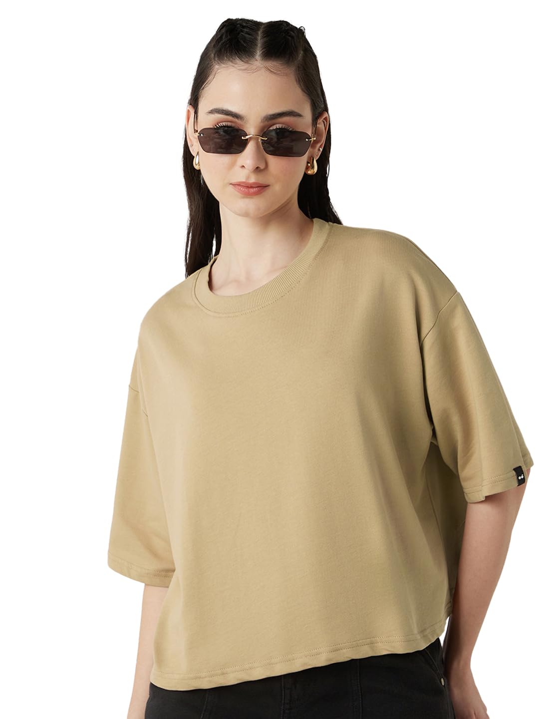 bewakoof Women's Solid Oversized Fit Top-picture-21