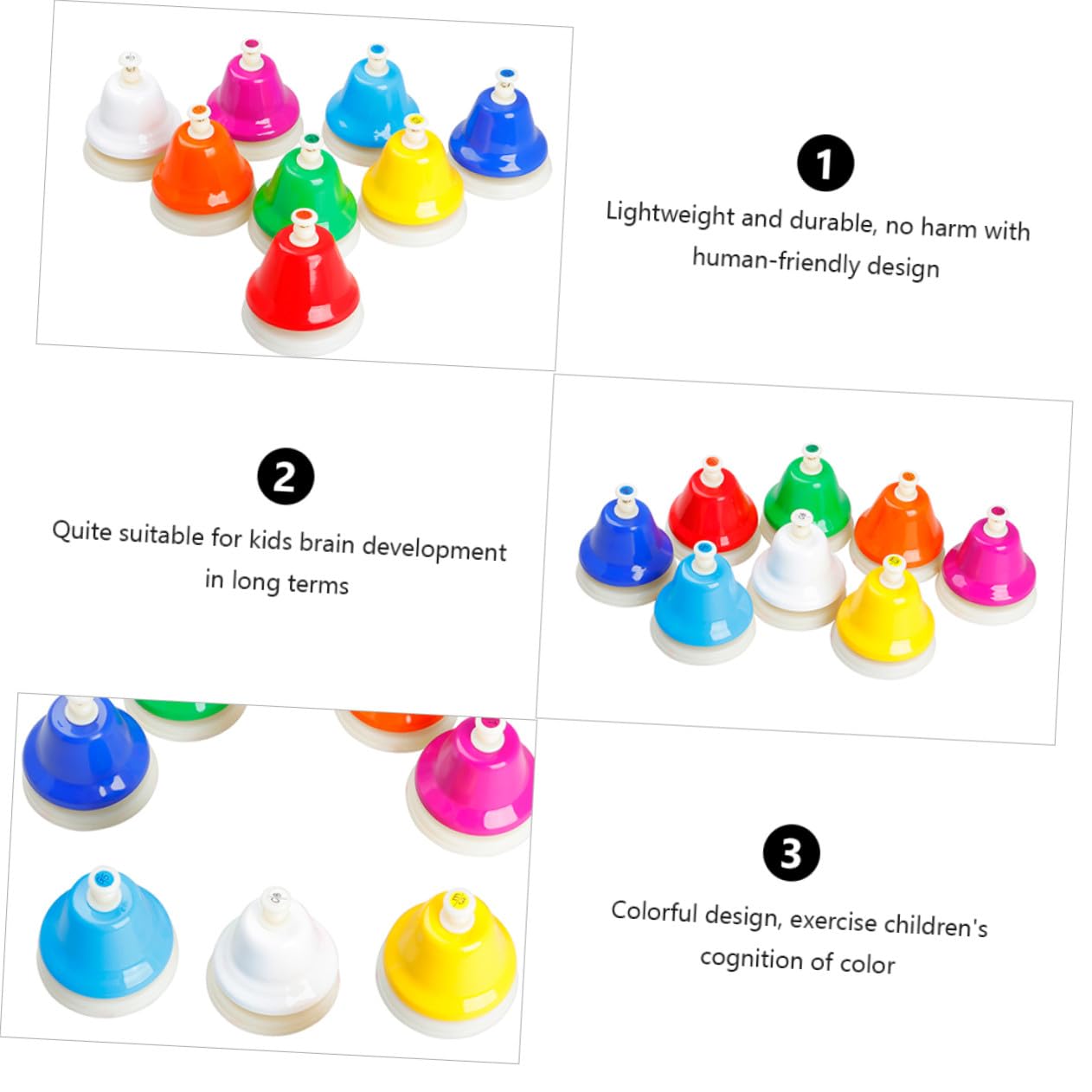 Campana Rítmica de 8 Tonos 1 Set Acero Inoxidable Juguete Educativo