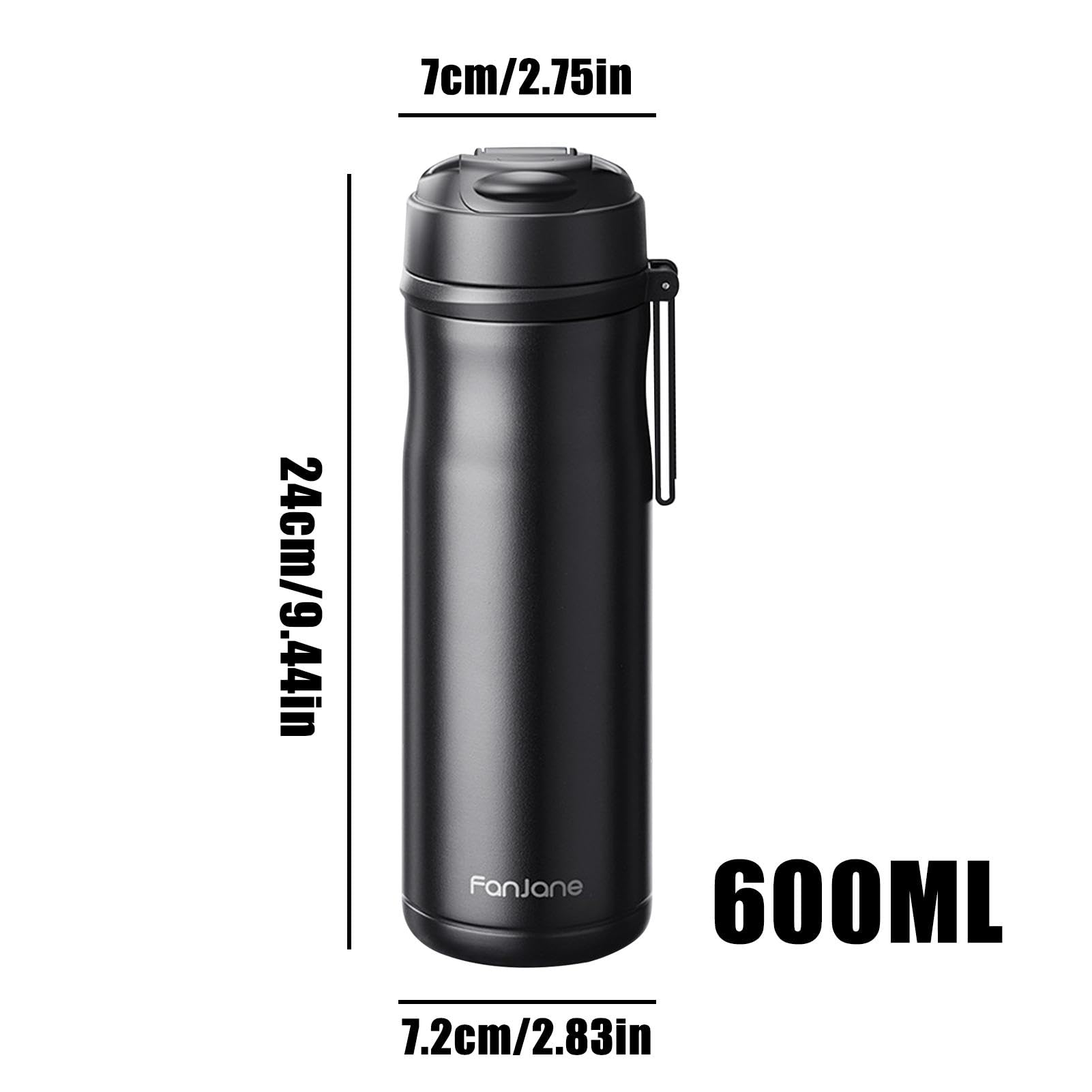 Botella de infusor de té, taza de viaje para infusor de té, Taza de té | magnética de 600 ml con infusor, Botella de agua con infusor, tazas de té de acero inoxidable, taza de café f