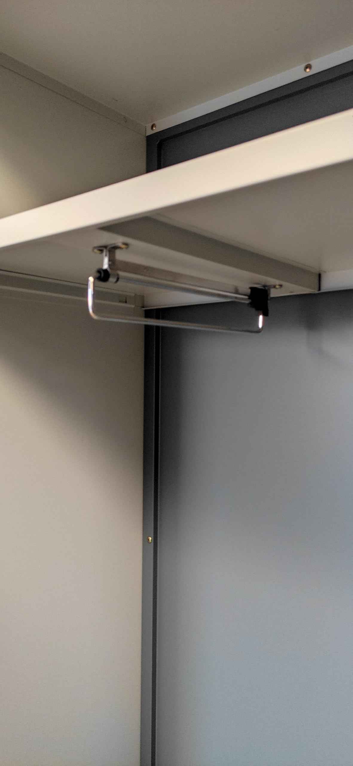 Armadio Spogliatoio in Metallo a 2 Posti, con Cassetto, Grigio, 120x45x200 cm