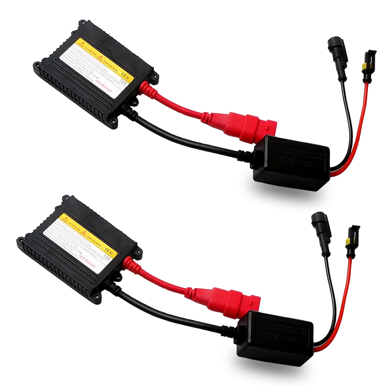 2 PCS Automotive HID Ballast, 12V 35W Quick Start Ultra-Thin DC Xenon Spotlight Ballast, Replacement for Xenon Lamp H1 H3 H7 H8 9005 9006 Stabilizer, Suitable for Most Car Models (Black)