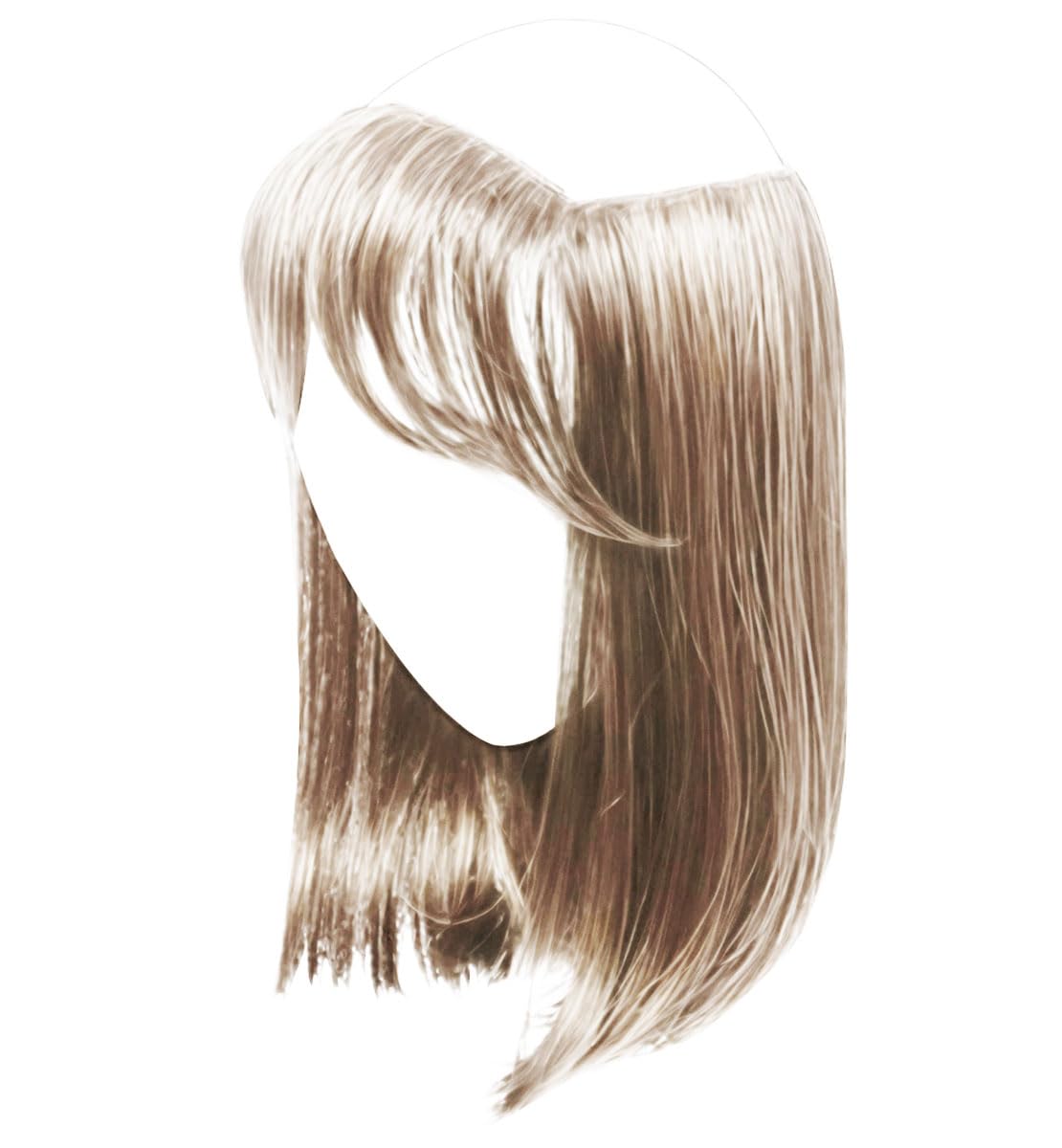 Gabor Under Cover Halo Hair Piece Designed to Wear Under Your Hat, Shoulder Length Straight Hairpiece With Detachable Bangs, GF19/23SS Biscuit