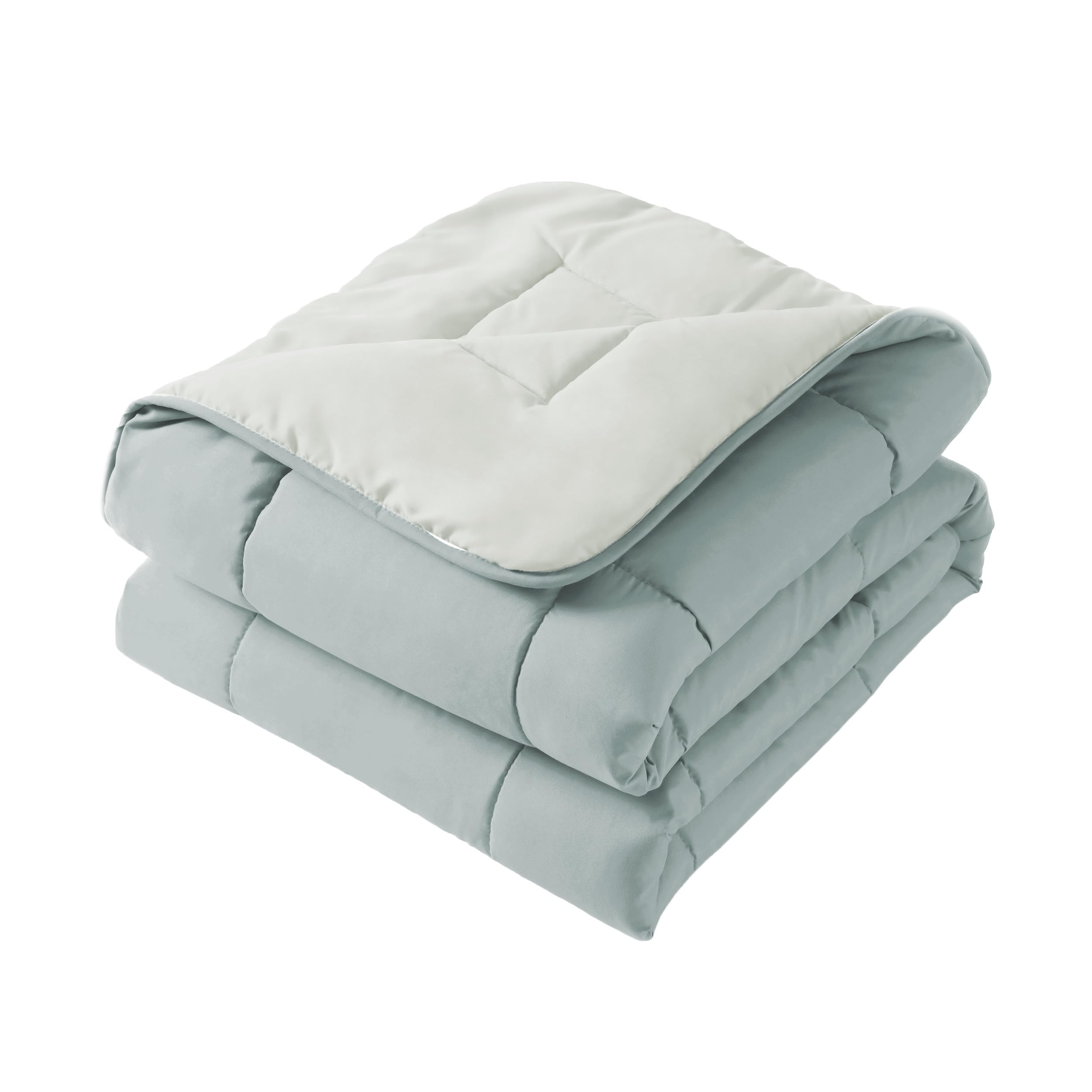 DALINA Textil - Edredón de Fibra 170 gr/m2 - Edredón Relleno Nórdica Reversible de Dos Colores Cama 105, 165 x 220 cm - Suave, Transpirable, Ligera, 100% Poliérster, Gris Claro y Oscuro