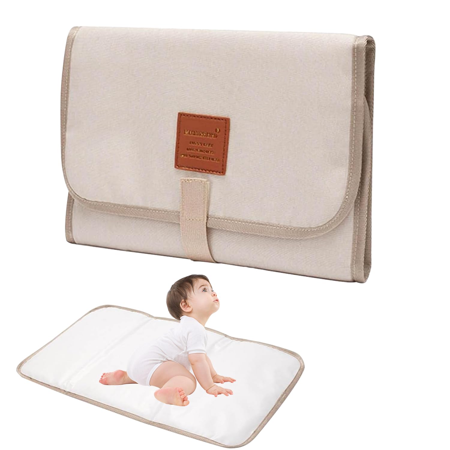 Portable Changing Mat for Travel, Waterproof Diaper Changing Pad for Newborns & Toddlers