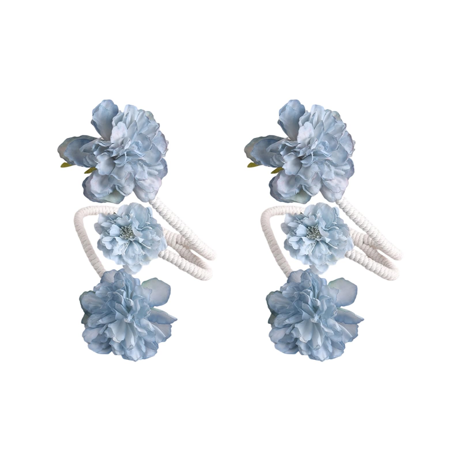 PANGBOER 2PCS Multifunctional Flower Themed Fabric Tiebacks Polyester Texture Suitable for Residential and Commercial Use Stylish Window Planner