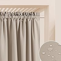 ROOM99 Tenda da esterno con nastro arricciato, 155 x 220 cm