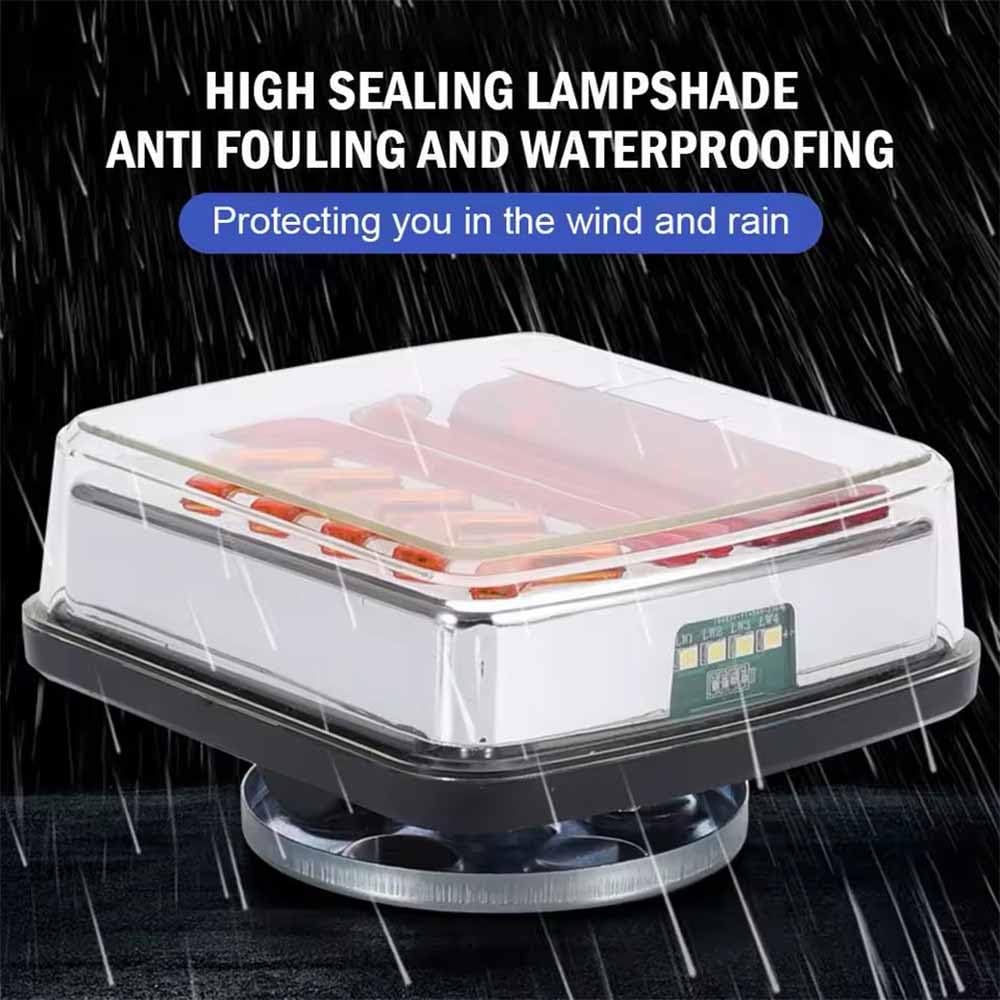 NEWFUN Fanali Posteriori Rimorchio, 12V Fanali Posteriori Rimorchio Led, Fanale Posteriore Magnetico Combinato, Impermeabile, Ricaricabile, per Rimorchi, Camion, Roulotte o Autocarri, E-Mark