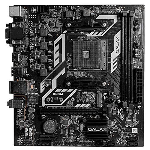 Image of GALAX B450M Motherboard for AMD Ryzen 1st, 2nd and 3rd Gen CPU with SATA 6Gbps, DDR4 32GB, HDMI, DVI-D, VGA, USB 3.1 Gen 1