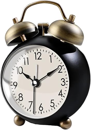 Alarm Clock Bedroom 3" Twin Bell Alarm Clock - Loud Alarm - Great for Heavy Sleepers - Battery Operated Analog Clock for Living Room, Bedroom,