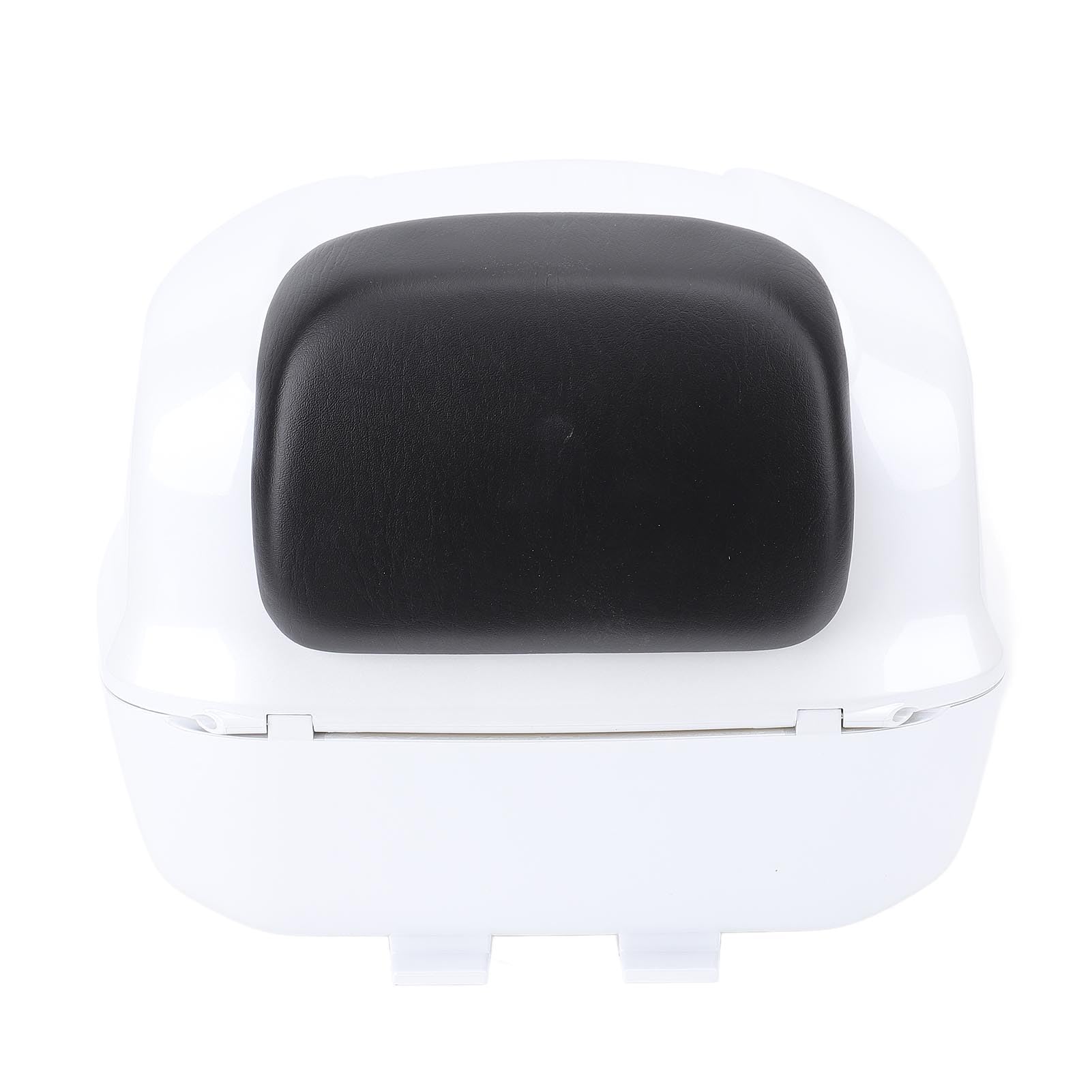 Caja Trasera Impermeable con Cerradura de Combinación 33L |Maletero de Motocicleta ABS para Equipaje de Casco de Scooter de Bicicleta Eléctrica, Forro Lavable (White)