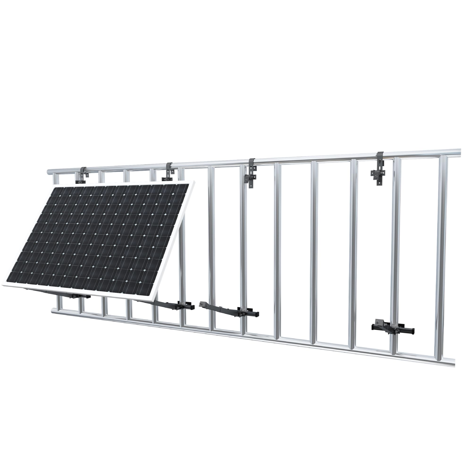 SolX Balkonkraftwerk-Halterung Für Solarmodule – Verstellbar, Aus Edelstahl, Für Geländer & Dachpfannen, Made In EU (1 Stück)