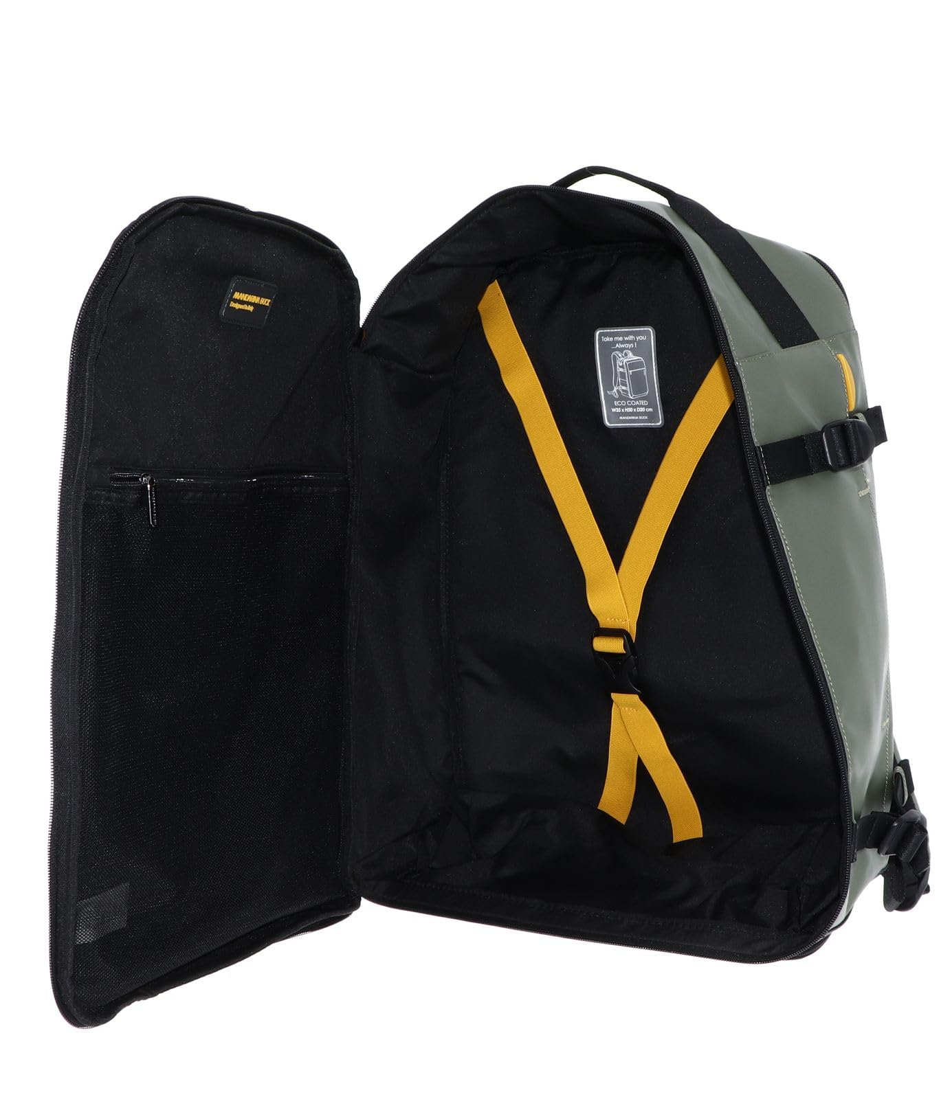 Mandarina Duck zaino per laptop con scomparto per laptop Eco Coated Backpack Pine Green cachi