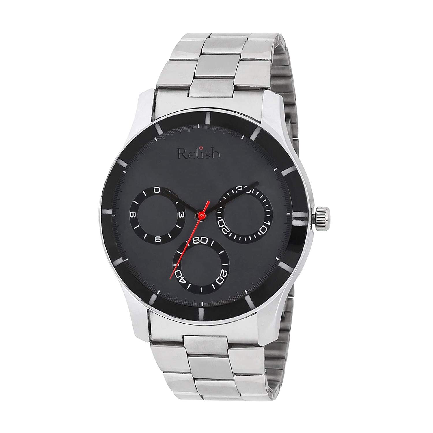 Relish Analog Watch for Mens & Boys | Black Dial | Stainless Steel | RE-BB8034 (B08R41K992) Amazon Price History, Amazon Price Tracker