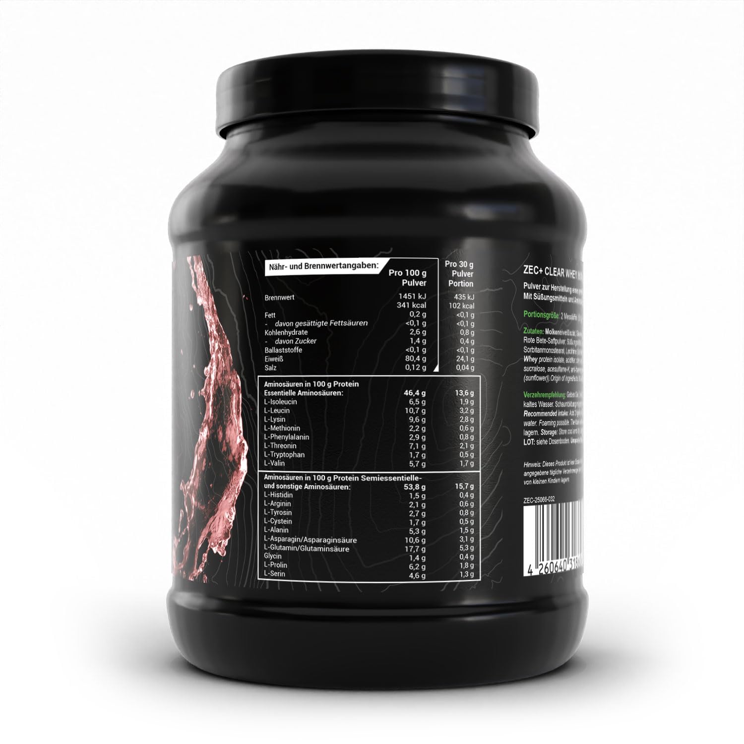 ZEC+ Clear Whey Isolate (450 g, Raspberry Lemonade)