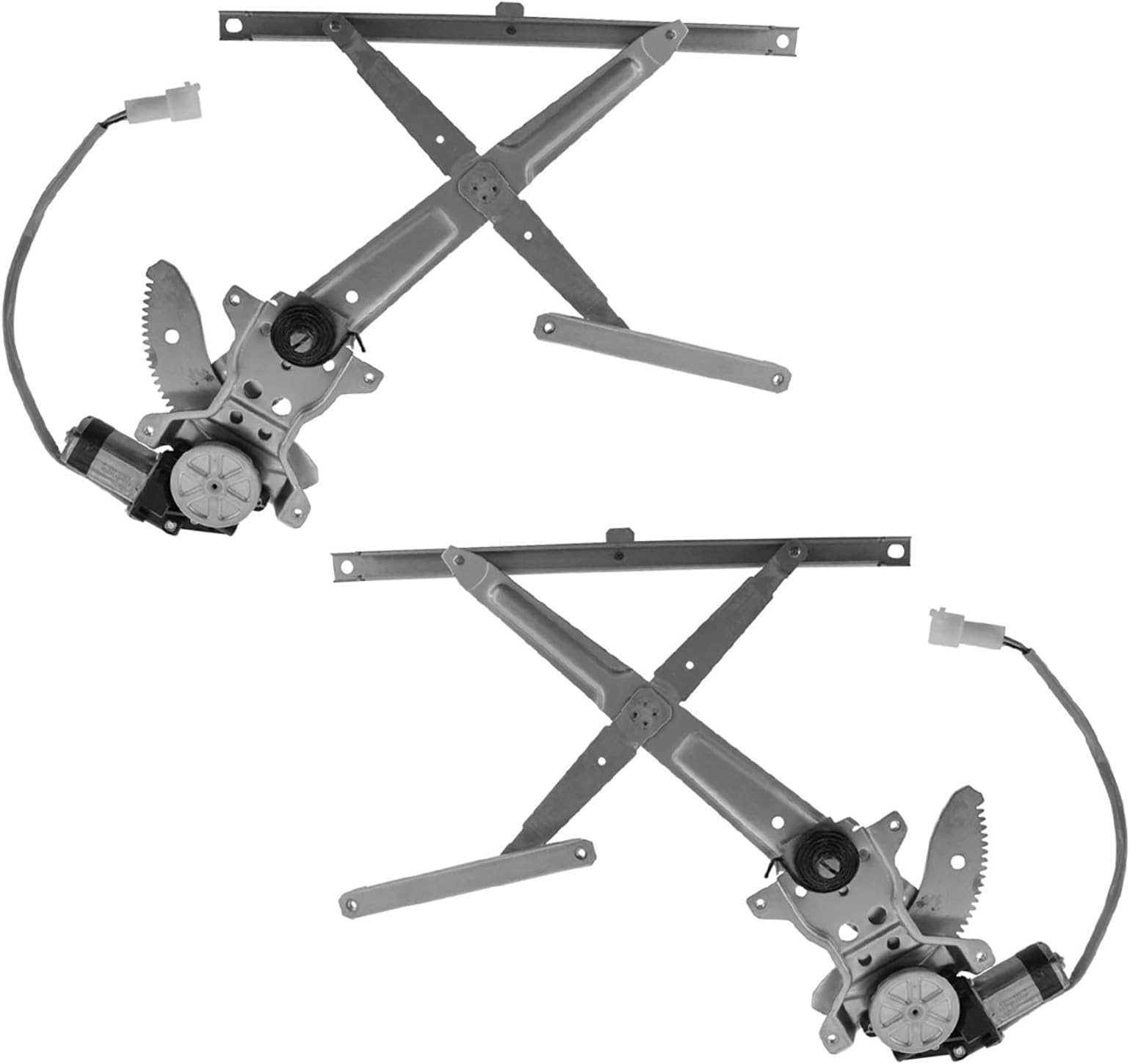 TRQ Front Power Power Window Regulator & Motor Assembly Set Compatible with 1984-1989 Toyota 4Runner Pickup