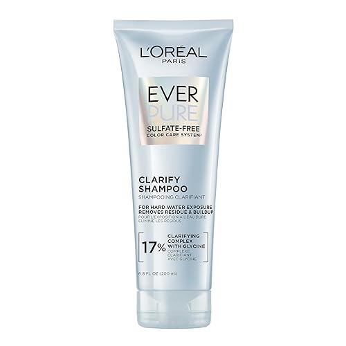 L'Oréal Paris EverPure - Champú Clarify sin sulfato con antioxidantes, champú clarificador para exposición al agua dura y acumulación de peinado,