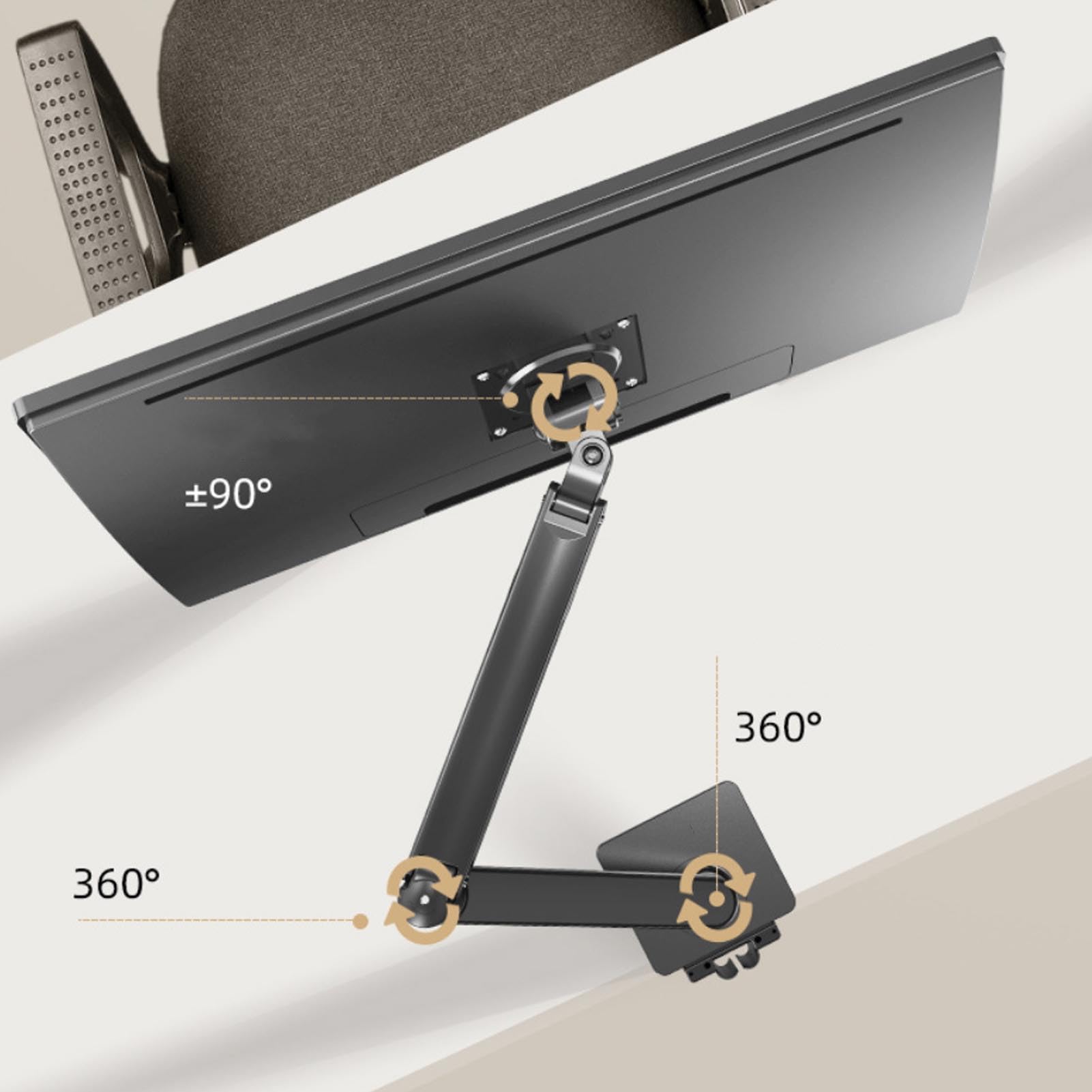 Annadue Supporto da Scrivania con Braccio per Display, Supporto per