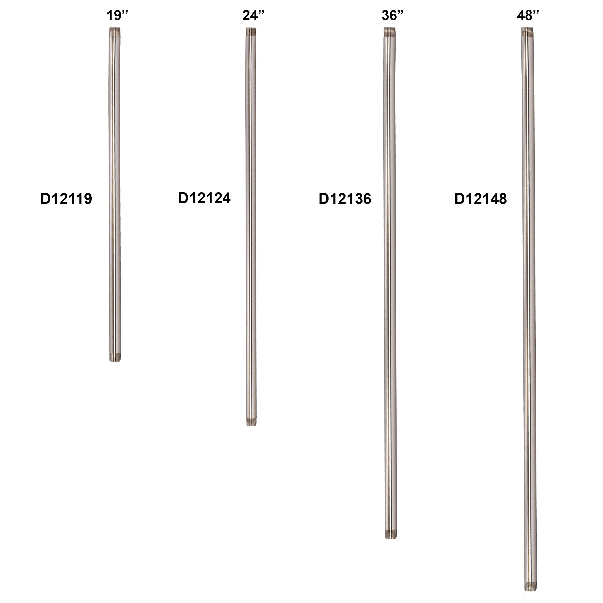 Westbrass D12124-26 1/2" x 24" IPS Boquilla de tubo de cromo pulido