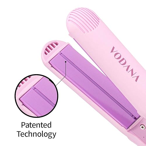 Miniatura 6 de VODANA Paquete de planchas profesionales para el cabello, plancha rizadora Glamwave de triple flujo, barra suave, plancha plana, lavanda
