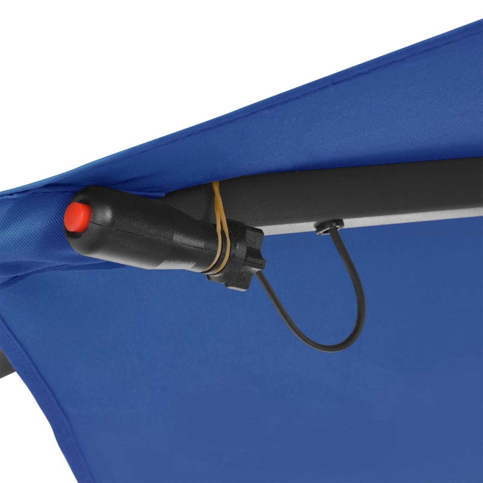 Tidyard Parasol Excéntrico Sombrilla Voladiza Parasole para Terraza Jardín Playa Balcón Piscina Patio Sombrilla voladiza con Luces LED Azul 350 cm