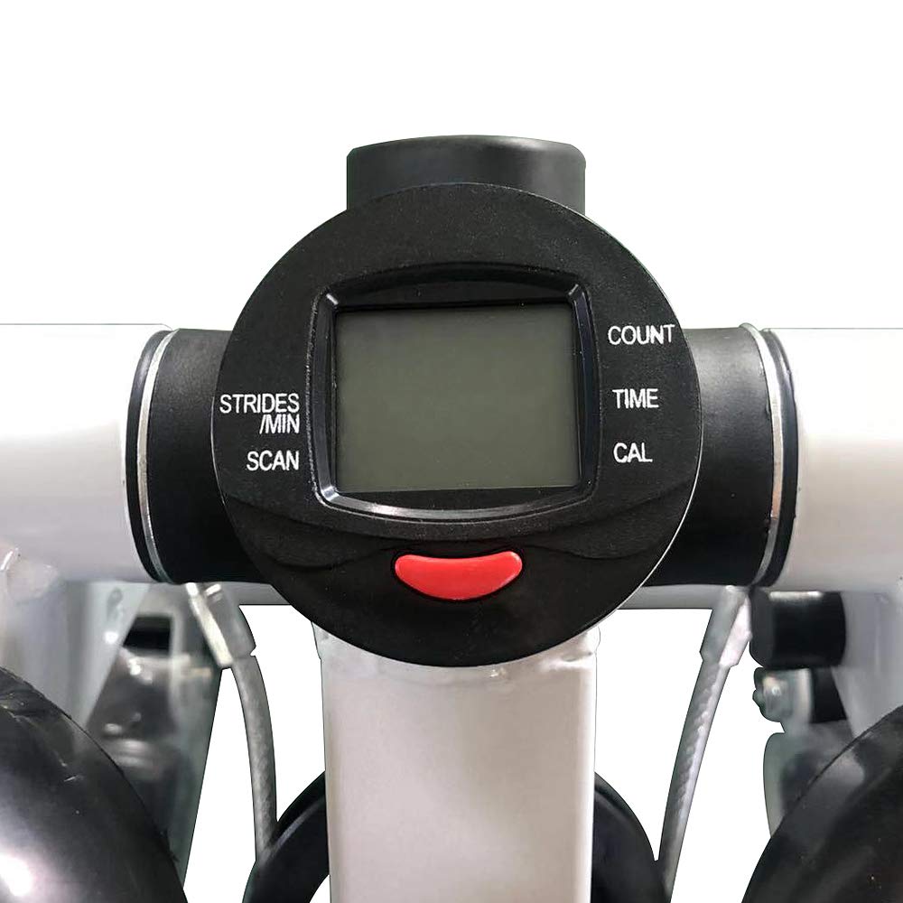 Hydrauliczny stepper z ekranem LCD Mini Stepper z linkami zaciskowymi, nie wymaga ładowania czarno-biały A