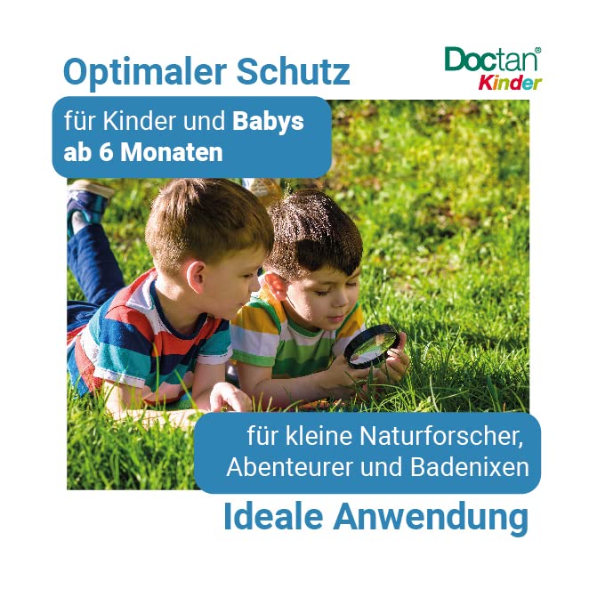 Doctan Lotion für Kinder ab 6 Monaten – bis zu 12h zuverlässiger Schutz vor Mücken, Zecken, Stechfliegen, 100ml