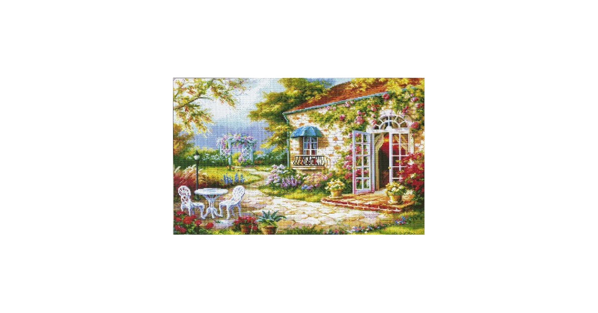 Amazon | クロスステッチ刺繍キット花香の庭園CSYF-261 生地